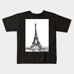 Eiffel Tower Painting Kids T-Shirt